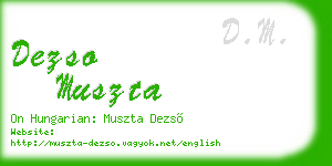 dezso muszta business card